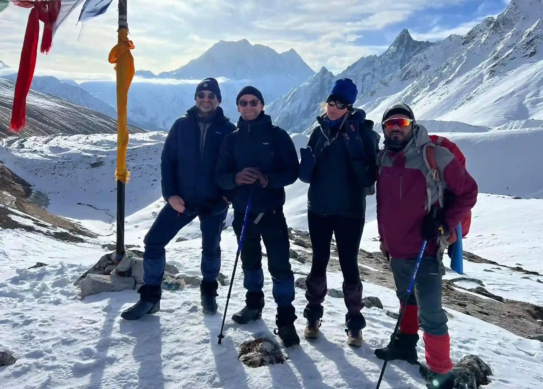 Group Photo at Manaslu Base Camp